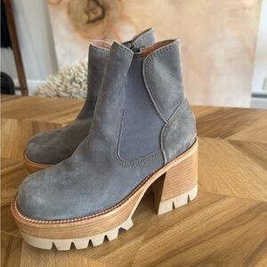 Free People Jeffrey Cambell Suede Preston Platform Boot Size 7